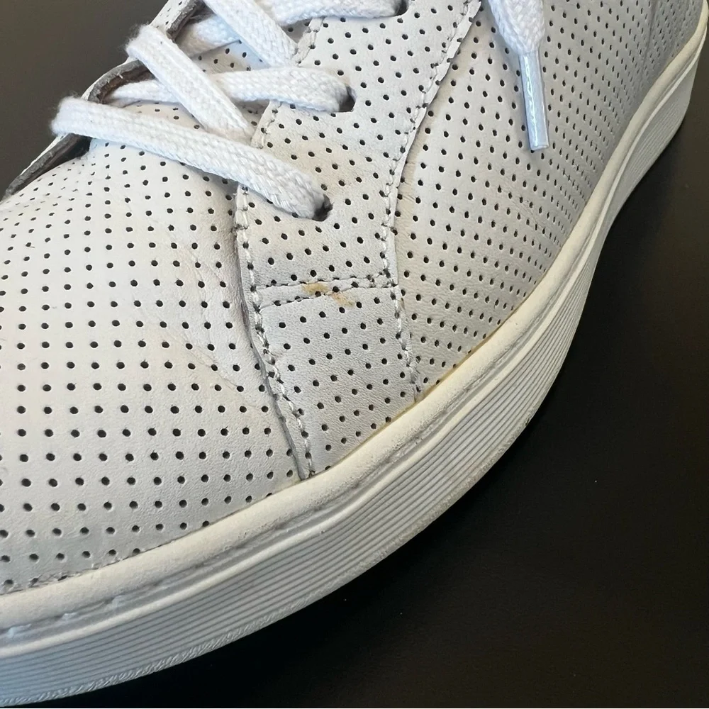 Sofft White Somers Tie Perforated Sneaker 10 - Picture 7 of 11
